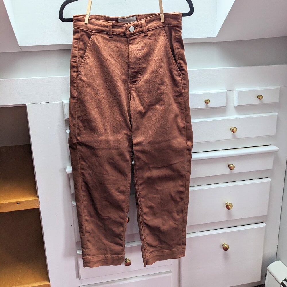 [SOLD] Everlane Straight Leg Crop in Cocoa Brown